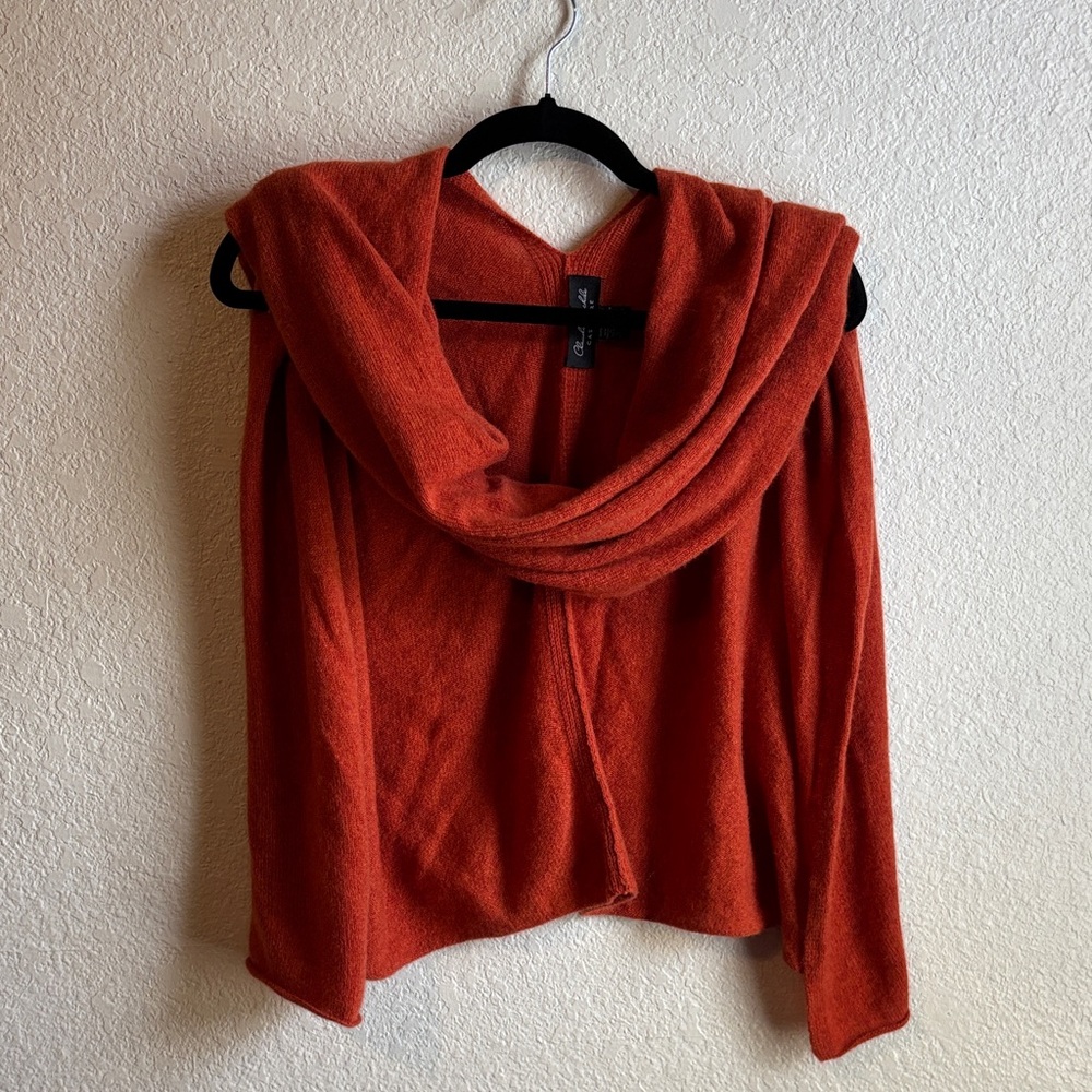 Claudia Nichole Vibrant Cashmere Orange Shrug